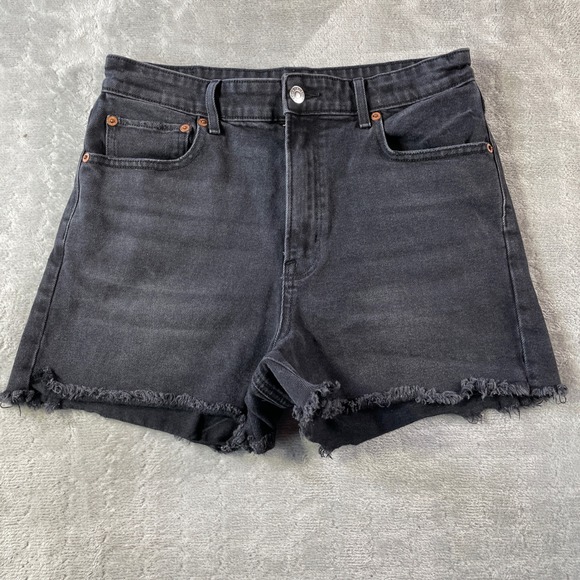 American Eagle By Payless Pants - American Eagle‎ Denim Shorts Womens 28 Black Highest Rise Boyfriend Frayed